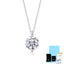 Sterling Silver Moissanite Geometric Pendant Necklace with GRA Certificate