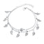 Alloy Tassel Leaf Anklet Bracelet for Beach Vacation