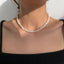 Baroque Freshwater Pearl Copper Beaded Necklace 14k Gold Plated Choker