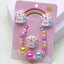 Unicorn Crown Resin Beaded Jewelry Set for Kids - Rings, Earrings, Necklace, and Bracelet