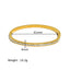 18K Gold Plated Zircon Geometric Star Flower Stainless Steel Bangle Bracelet for Women