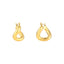 18K Gold Plated Stainless Steel Twisted Trapezoidal Hoop Earrings