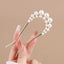 Women's Elegant Pearl Flower Alloy Hairpin - Modern Simple U-Shaped Design