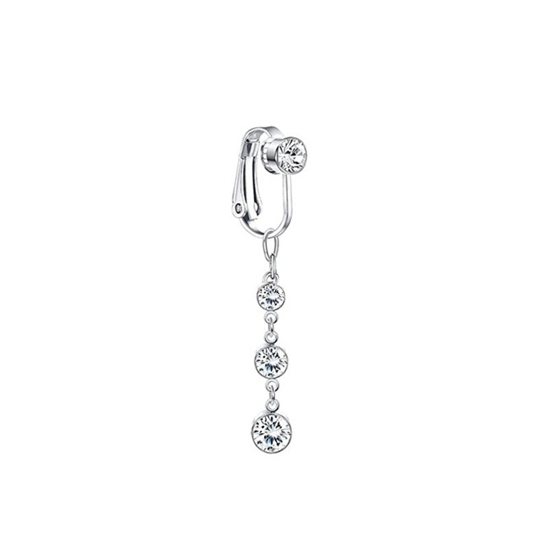 Heart & Eye Zircon Inlay Stainless Steel Belly Ring Set with Butterfly and Pearl Accents