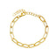 Geometric Alloy Plated Women's Cuban Chain Bracelet