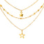 Elegant Star Alloy Layered Pendant Necklace for Women