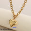 Heart Shape 18K Gold Plated Stainless Steel Bracelet and Necklace Set