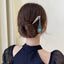 Women's Ethnic Turquoise Rhinestone Hairpin with Metal Inlay