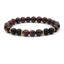 Ethnic Geometric Natural Stone 8mm Beaded Bracelet with Tiger Eye and Turquoise