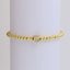 18k Gold Plated Copper Letter Zircon Beaded Stretch Bracelet