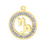 Classic Stainless Steel Zodiac Constellation Pendant Necklace with Rhinestone Inlay