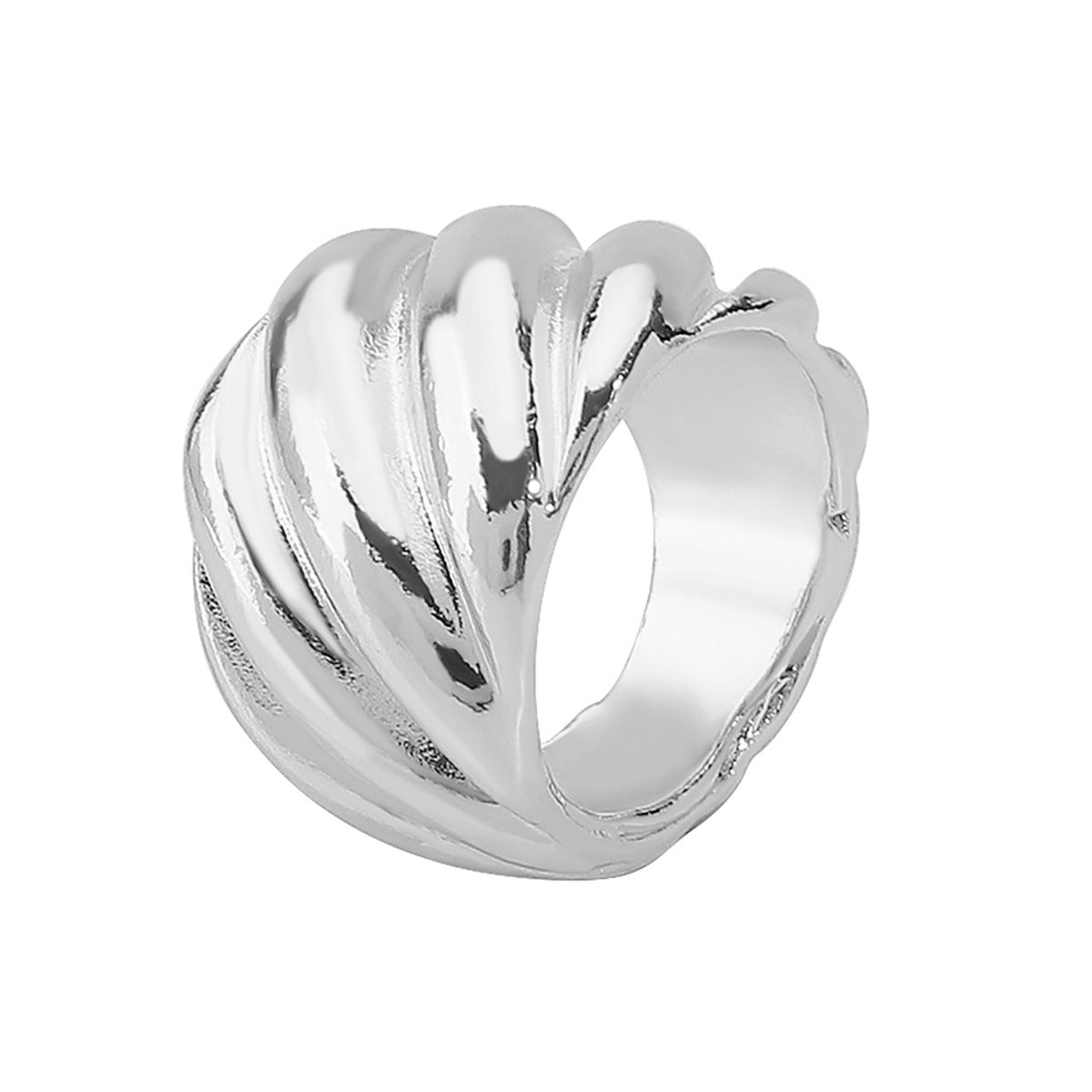 Elegant Retro Alloy Women's Wave Pattern Ring