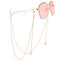 Fashion Heart Butterfly Beads Evil Eye Tassel Sunglasses Chain