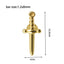 18K Gold Plated Geometric Lip Ring with Cross Sword and Buddha Design in Stainless Steel