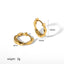 1 Pair Casual Simple Style Twist Plating Stainless Steel 18K Gold Plated Hoop Earrings