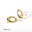 1 Pair Minimalist Twist 18K Gold Plated Stainless Steel Hoop Earrings