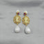 Vintage Baroque Portrait Pearl Drop Earrings for Women