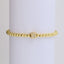 18k Gold Plated Copper Letter Zircon Beaded Stretch Bracelet