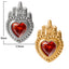 Heart Shape Stainless Steel Rhinestone Stud Earrings with Chain