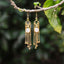 Elegant Leaf Fan-Shaped Copper Drop Earrings