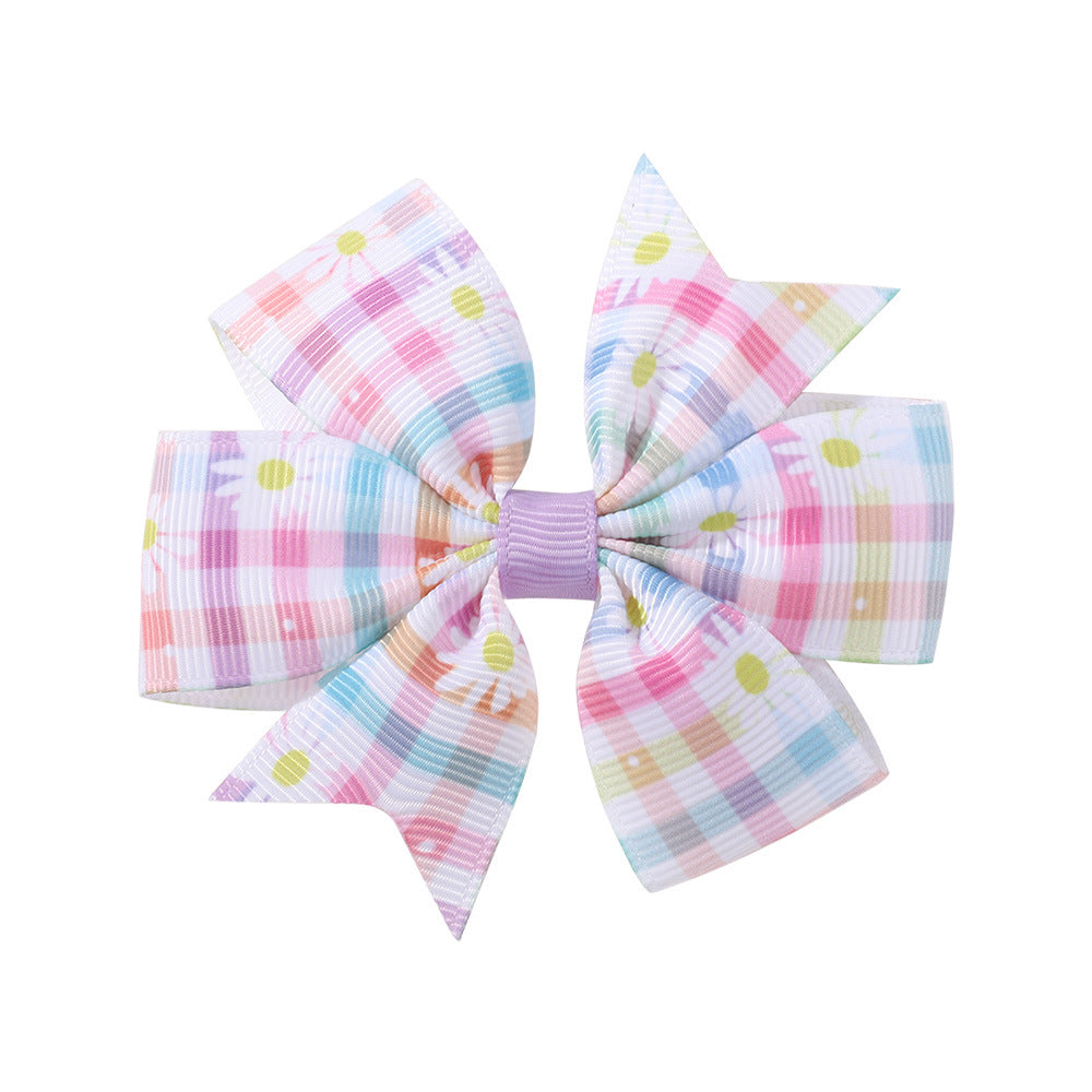 Children's Daisy Sunflower Bow Hair Clip - 20 Color Options