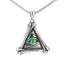 Hip-Hop Retro Devil's Eye Turquoise Stainless Steel Pendant Necklace
