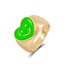 Fashion Heart Smiley Flower Geometric Alloy Ring