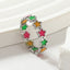 Stainless Steel Colorful Star Enamel Rings for Women