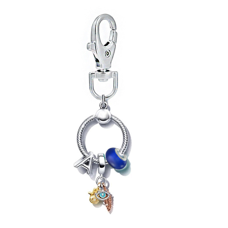 Cute Letter Titanium Steel Unisex Keychain Pendant