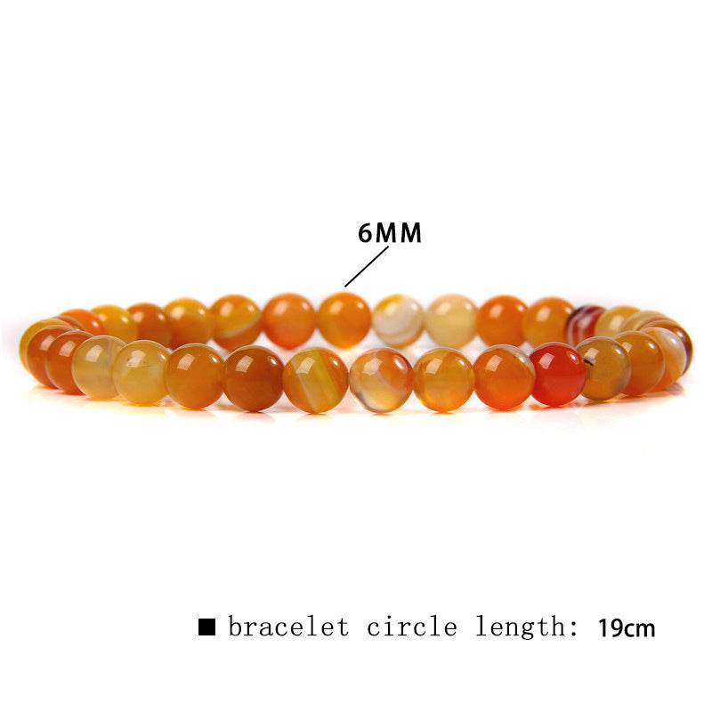 Fashion Natural Stone Crystal Agate Beaded Bracelet for Women