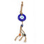 Evil Eye Alloy Keychain with Teardrop Pendant for Car Accessories