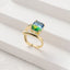 Elegant 14k Gold Plated Zircon Inlay Ring for Women