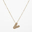 IG Style Minimalist Letter Zircon Pendant Necklace - Gold & Silver Plated