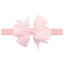 Solid Color Floral Baby Bow Headband with V-Shaped Ribbon - 21 Colors Available