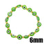 Fashion Resin Evil Eye Copper Bracelet - Colorful 6mm Beaded Lucky Charm