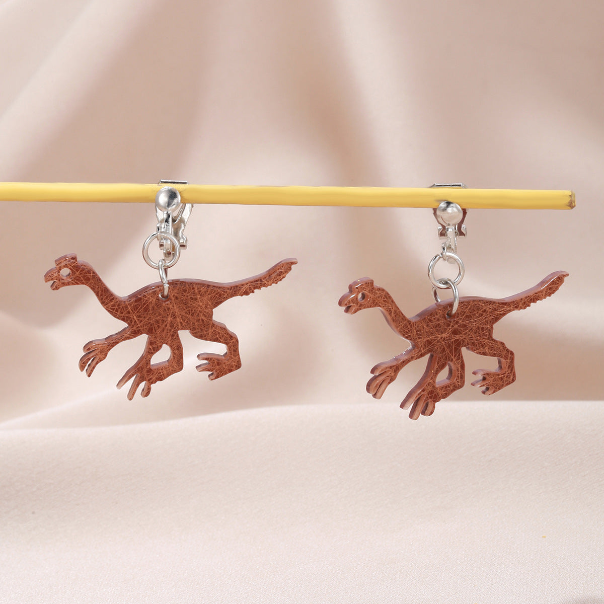 Cartoon Style Dinosaur Arylic Stamping Kid's Earring 1 Pair