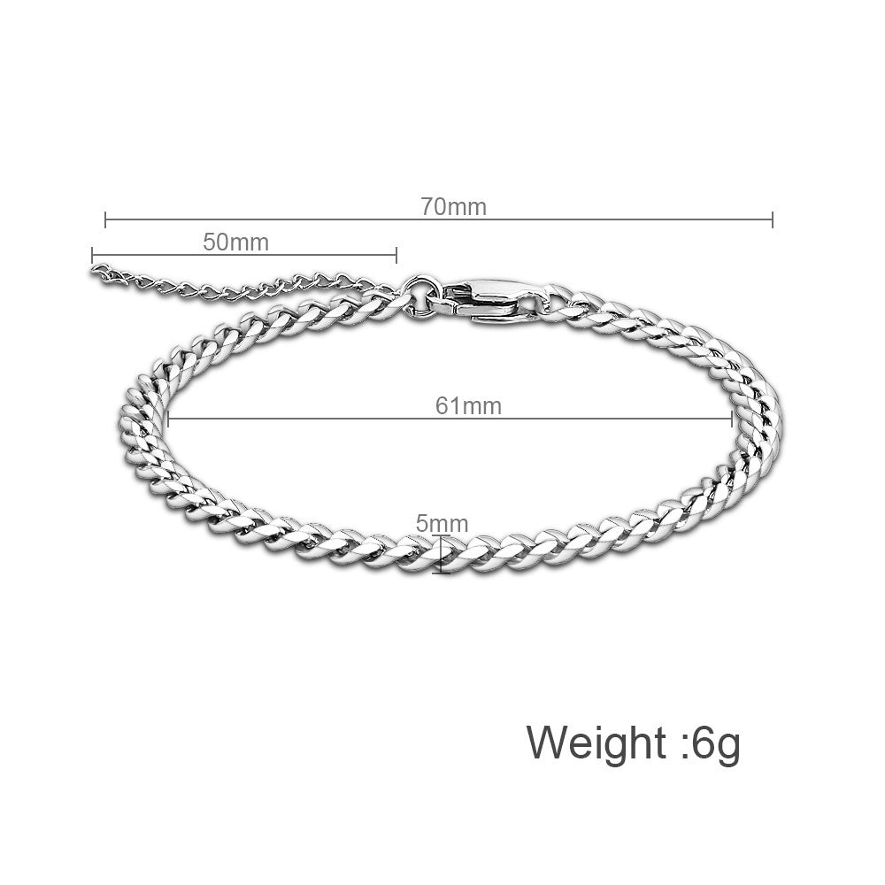 Fashion Minimalist Cuban Link Stainless Steel Bracelet