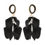 Elegant Petal Zinc Alloy Acrylic Dangle Earrings