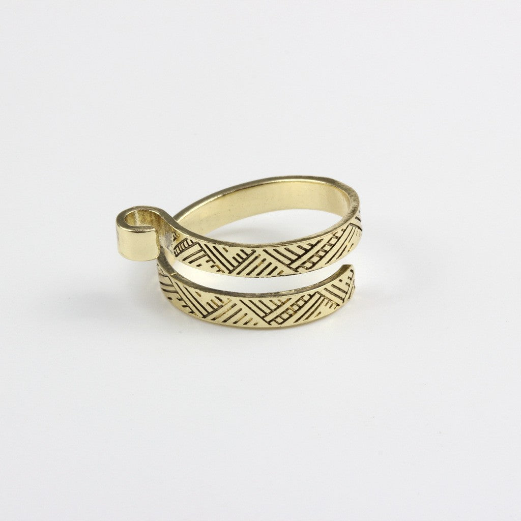 Casual Geometric Alloy Plated Women's Crochet Band Open Ring