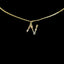 Simple Style 18k Gold Zircon Letter Pendant Necklace