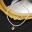 Original Design Heart Shape Freshwater Pearl 18k Gold Plated Pendant Necklace