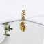 Fashion Alloy Flower Hair Buckle with Butterfly Pendant and Spiral Hair Rings