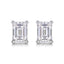 Simple Sterling Silver Moissanite Stud Earrings with 18K Gold Plating