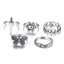 Vintage Alloy Mushroom & Heart Ring Set - 13 Pieces