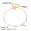 18K Gold Plated Stainless Steel Bracelet with White Loose Diamond - IG Style European and American Fashion