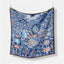 Women's Pastoral Print Silk Scarf - 53cm Square Neck Scarf for Spring and Summer