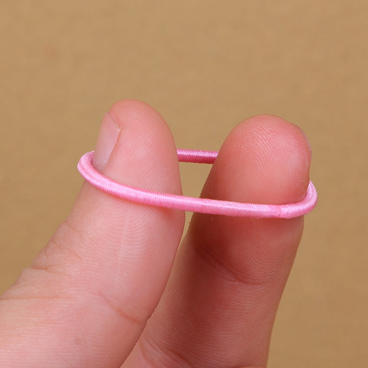 Candy Color Elastic Hair Bands - 100 PCs Children's Hair Accessories Set