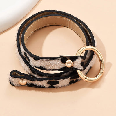 Original Design Leopard Print PU Leather Multi-Layer Women's Bracelet