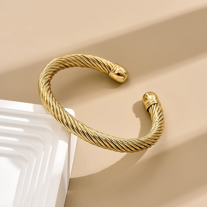 Original Design Geometric Open Cuff Women's Bangle Bracelet