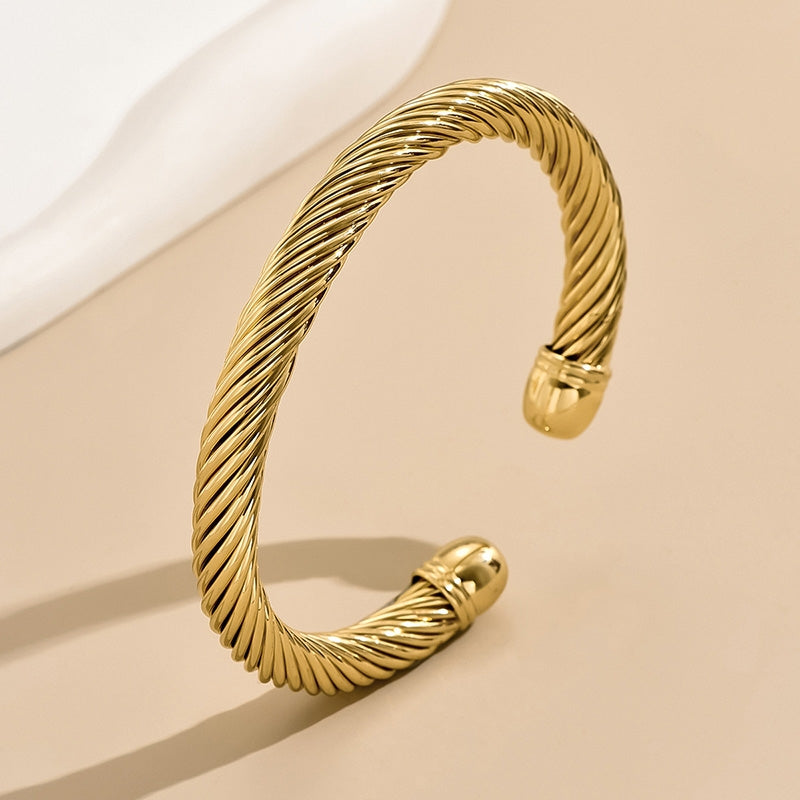 Original Design Geometric Open Cuff Women's Bangle Bracelet